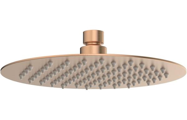 Aura 200mm Round Ultraslim Showerhead - Brushed Bronze